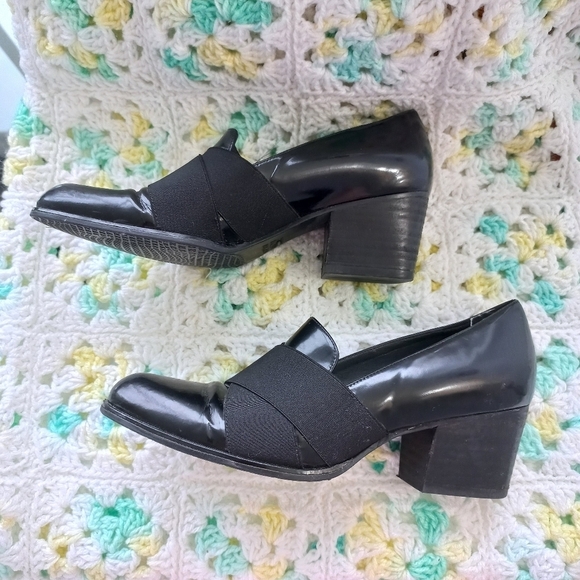 Stuart Weitzman Women's Zoliver Black Block Heeled Loafers Size 6 M US - Picture 5 of 14